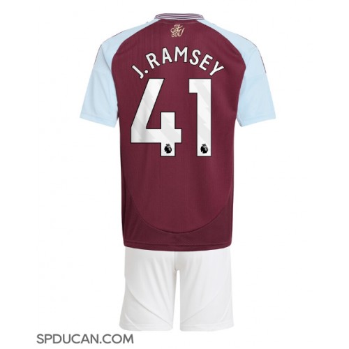 Dječji Nogometni Dres Aston Villa Jacob Ramsey #41 Domaci 2024-25 Kratak Rukav (+ Kratke hlače)